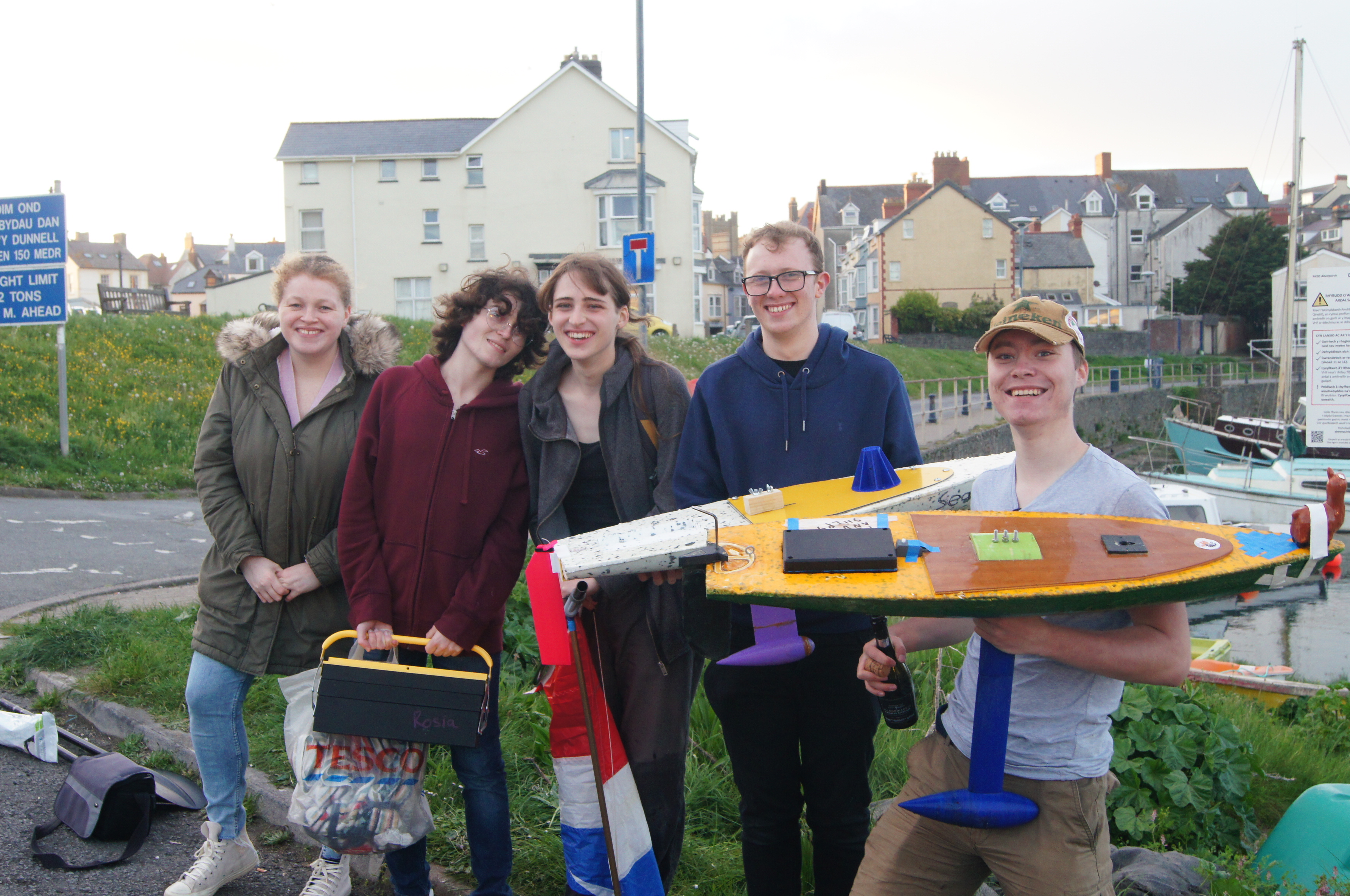 Image of both teams on the day of our first race